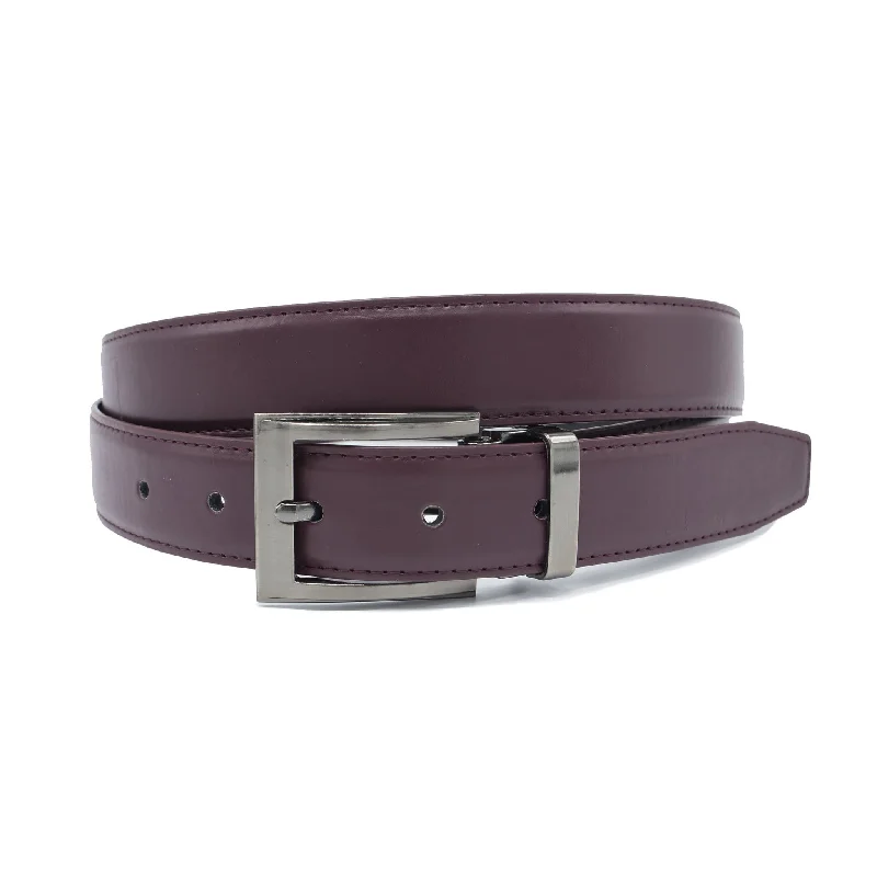 designer black belt for men -ADJUSTABLE BELT BURGUNDY