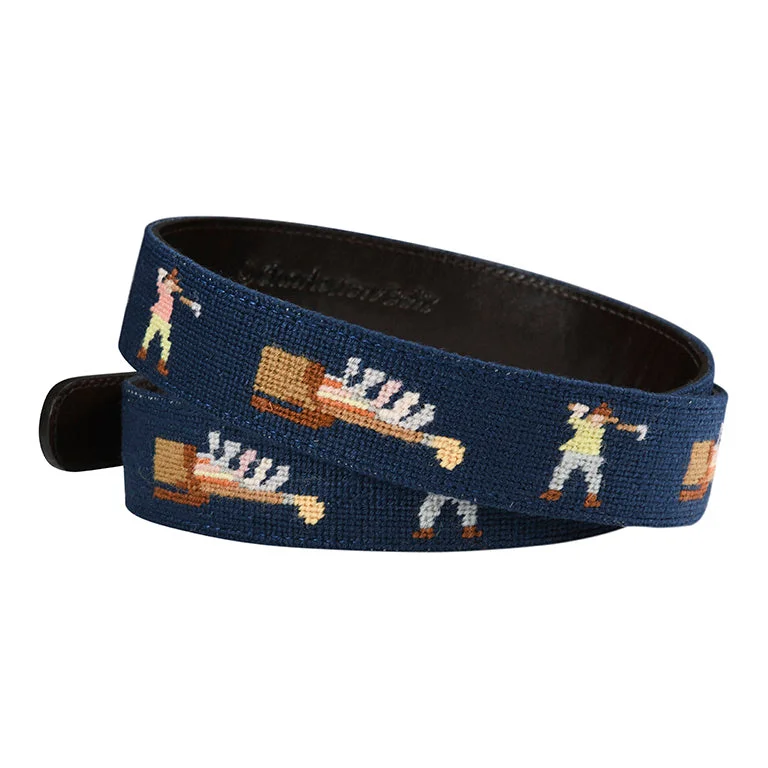 stylish black belt for men -Golf Beware of the Bogey Man