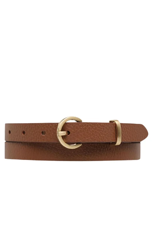 trendy casual waist belt -Happens All The Time Belt Tan Gold