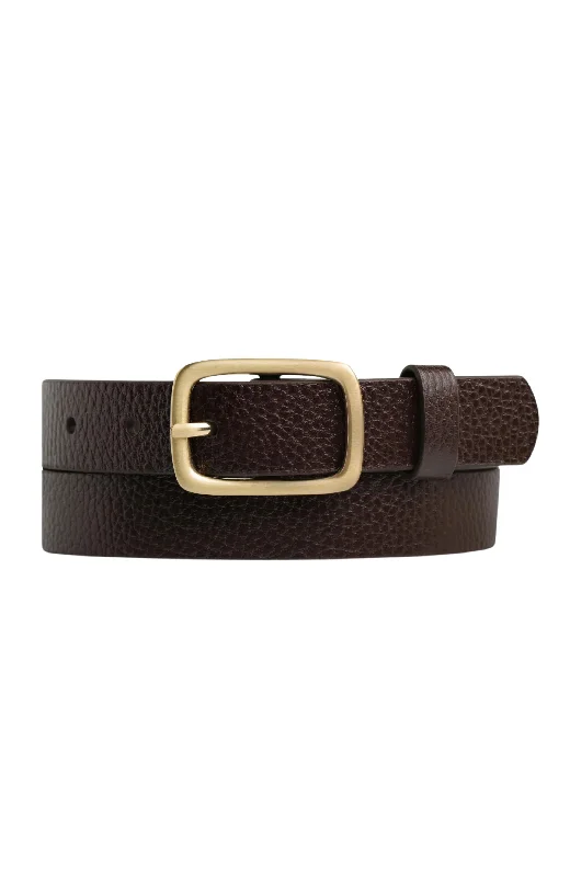 men’s formal dress belt -Nobody's Fault Belt Choc Gold