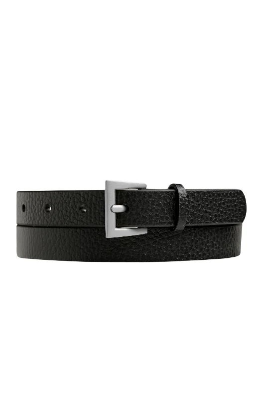 simple casual belt for men -Part Of Me Belt Black Silver