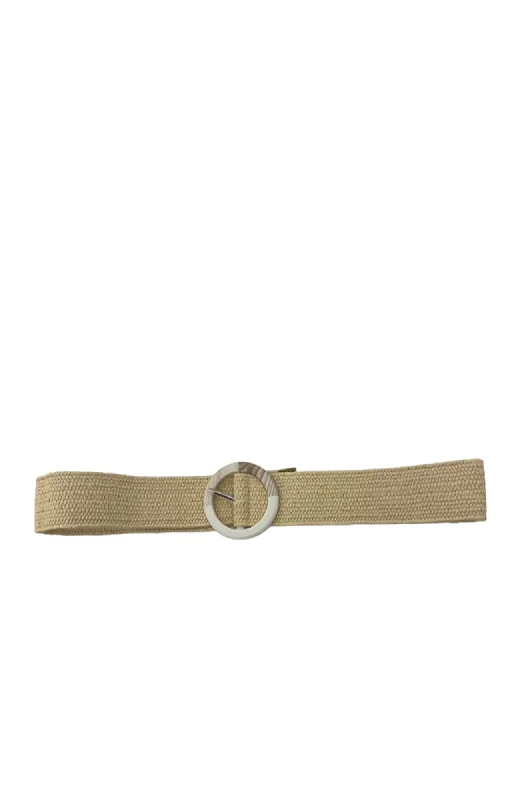 skinny leather belt for pants -Porter Belt Beige