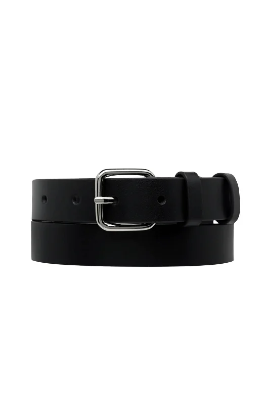 designer women’s waist belt -Revelry Belt Black Silver