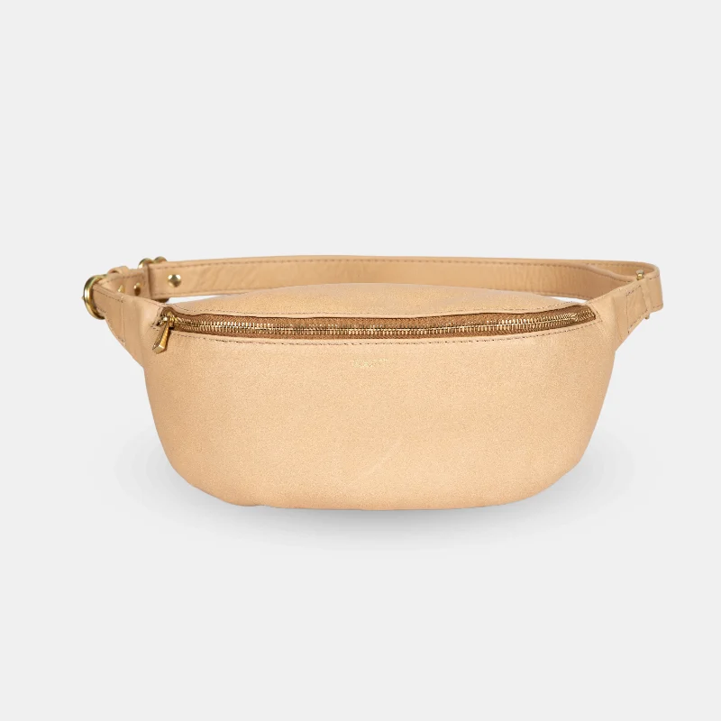 buckle belt for dress -The Harmon Belt Bag in Cream