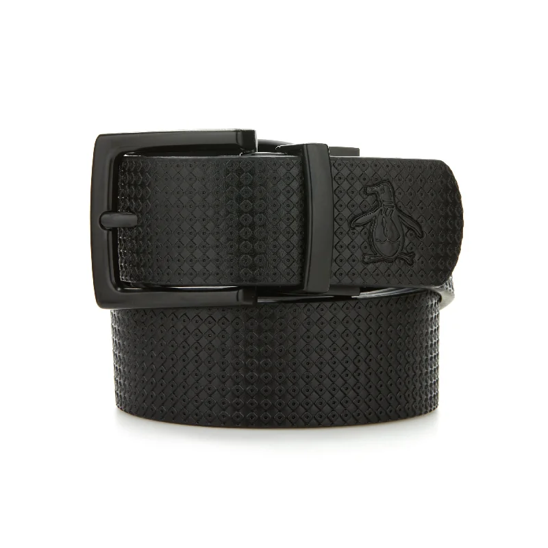 designer belts for men -Tonal Textured Golf Belt