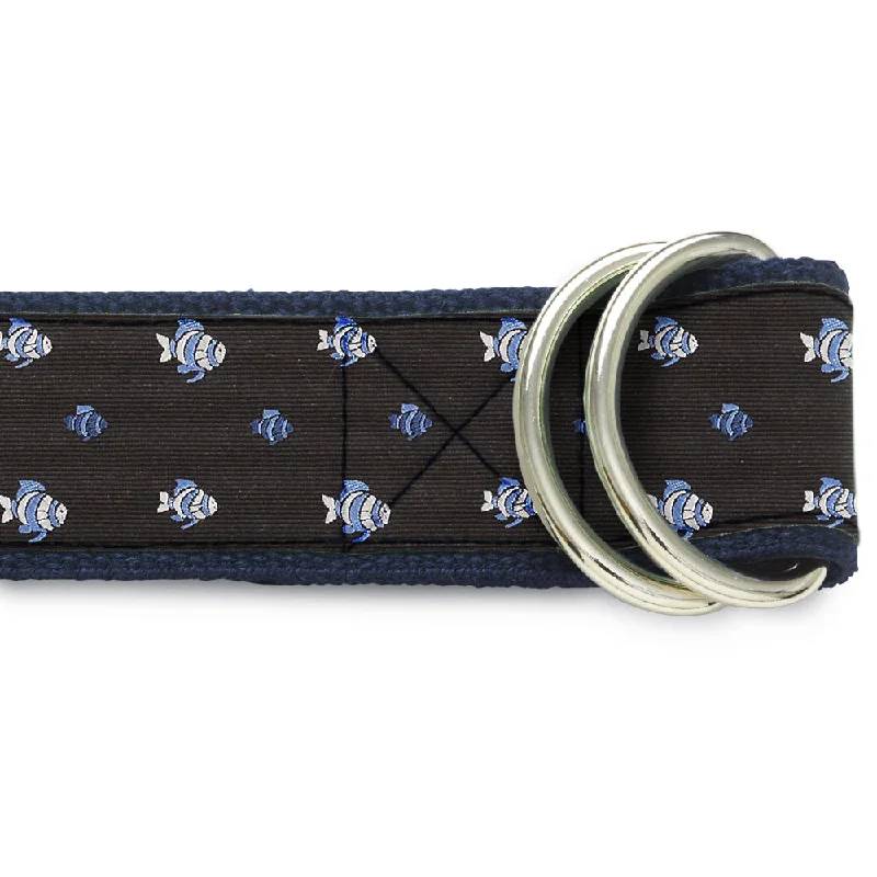 reversible leather belt for women -Angelos - D-Ring Belts