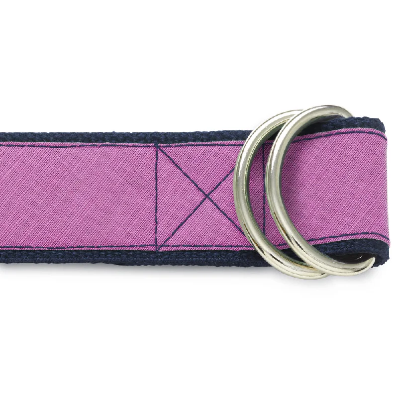 durable leather belt for men -Colinette Lilac - D-Ring Belts