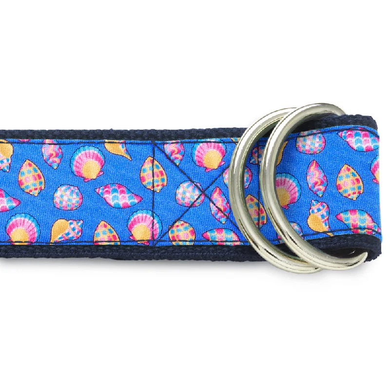 luxury leather belt -Dewey Beach Blue - D-Ring Belts