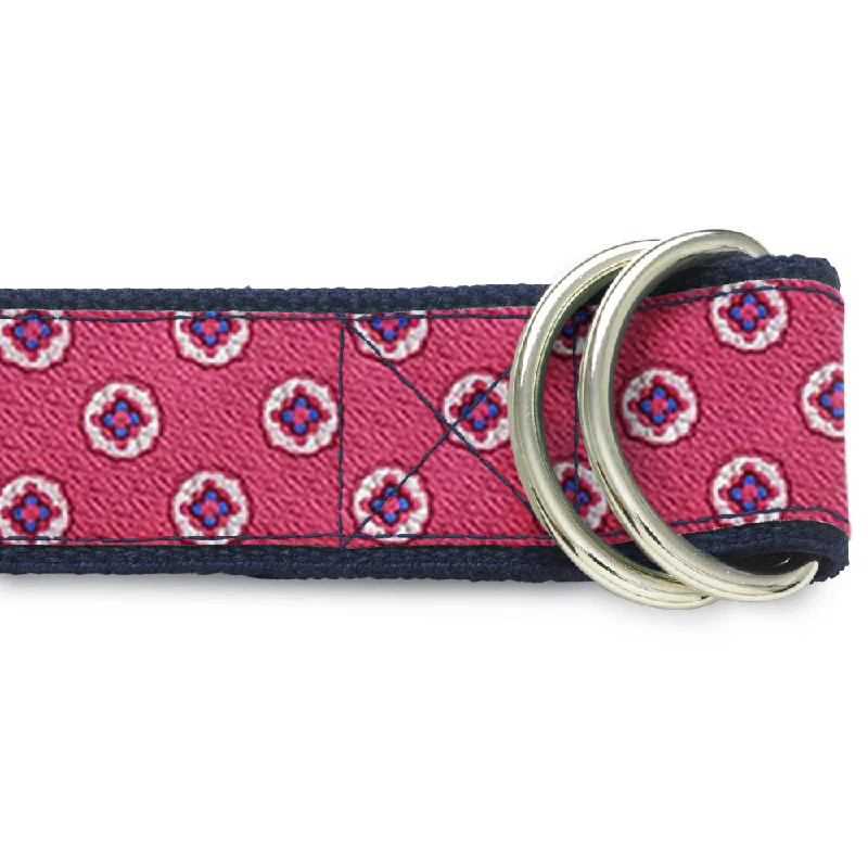 men’s thick leather belt -Florence Pink - D-Ring Belts