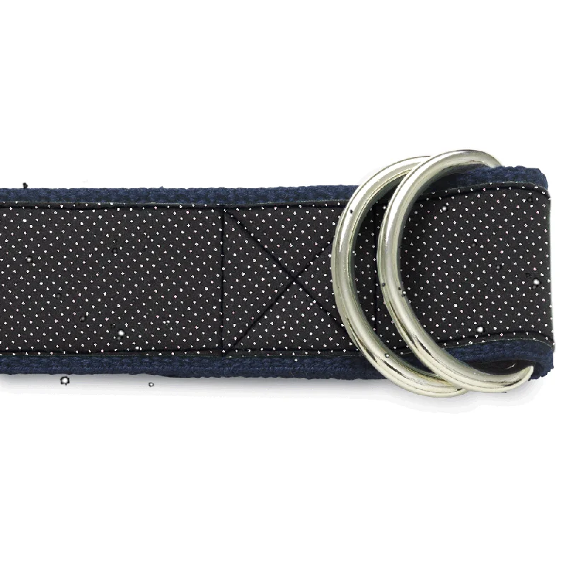 patterned leather belt for men -NightLights - D-Ring Belts