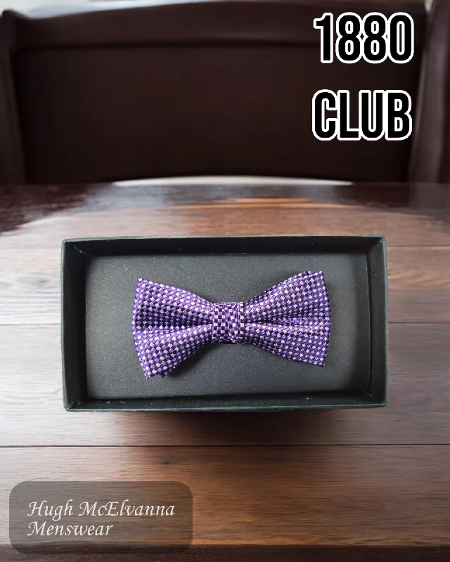 best tie patterns for men-1880 Club Boys Purple Bow Tie - WB4686-75