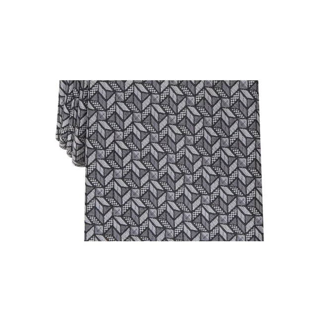 elegant patterned ties-Alfani Men's Coen Geo Tie Gray Size Regular