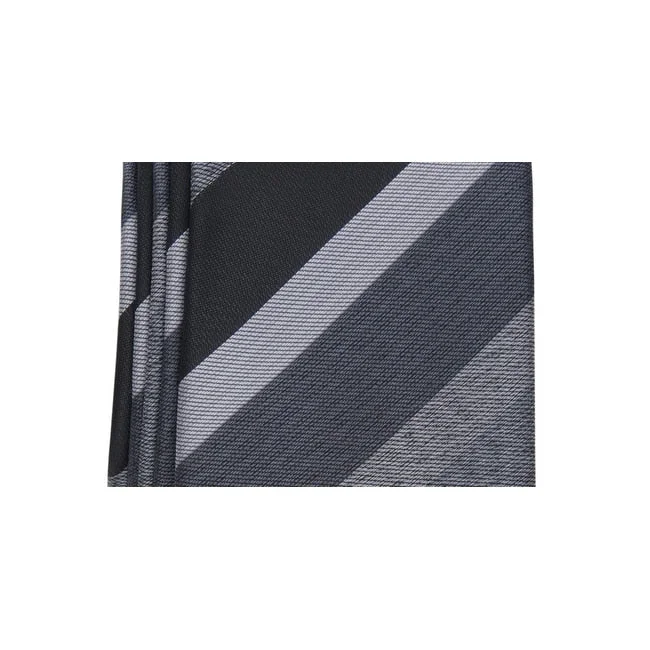 stylish ties for formal wear-Alfani Men's Cormack Striped Slim Tie Gray Size Regular