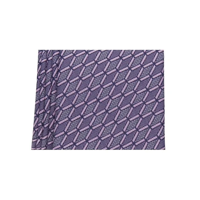 professional ties for men-Alfani Men's Harper Geo Print Tie Purple Size Regular