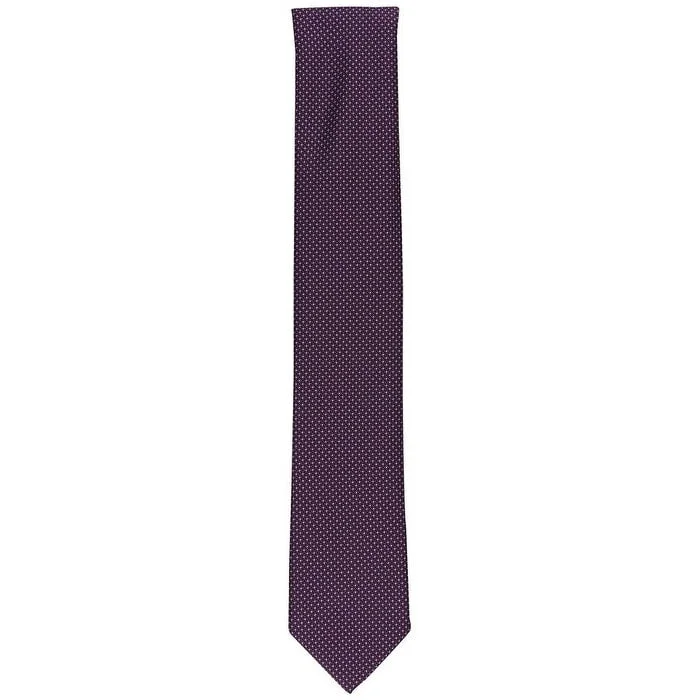 men's tie patterns for interviews-Alfani Men's Niles Micro Dot Tie Purple Size Regular