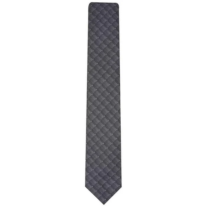 formal ties for men-Alfani Men's Slim Geometric Tie Black Size Regular