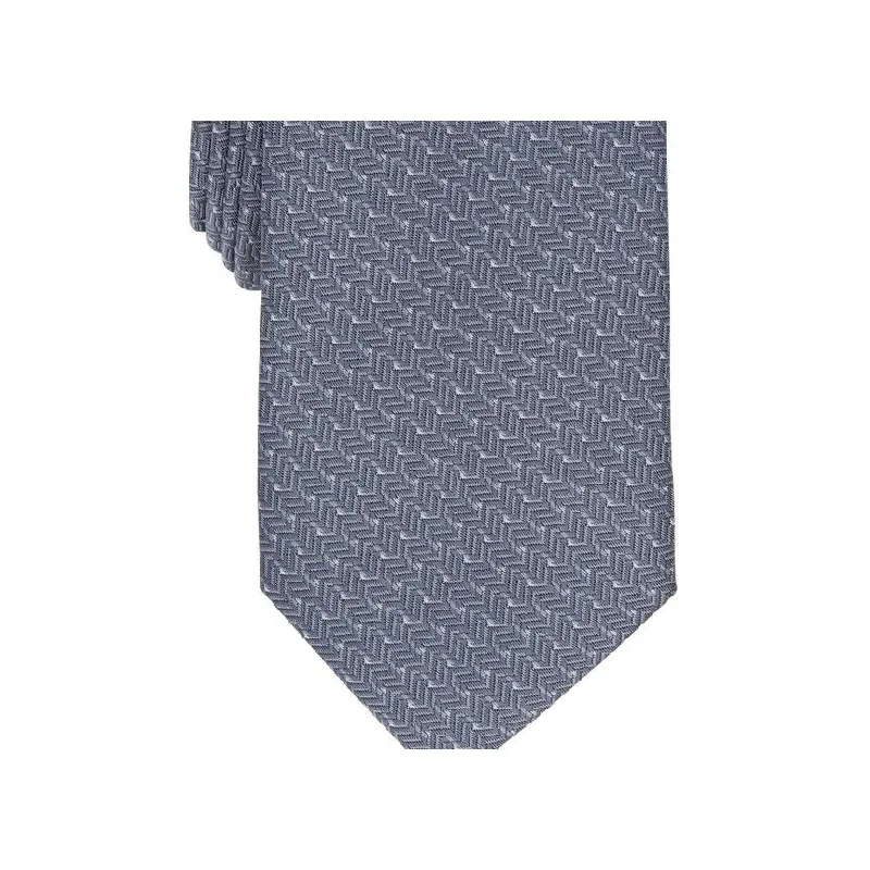 professional neckties-Alfani Men's Wells Geo Print Tie Gray Size Regular