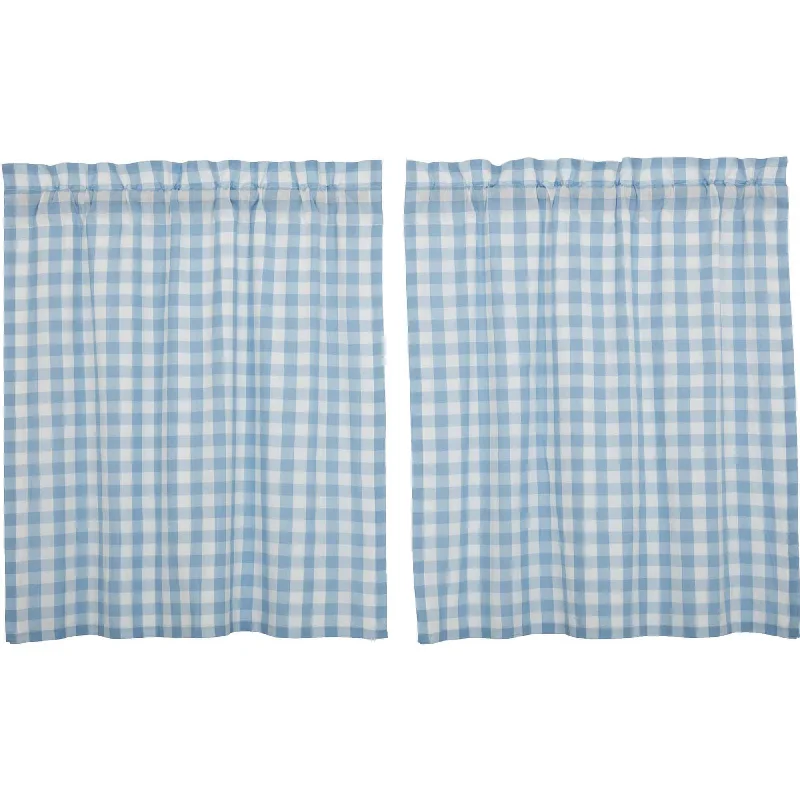 elegant silk ties-Annie Buffalo Blue Check Tier Set of 2 L36xW36