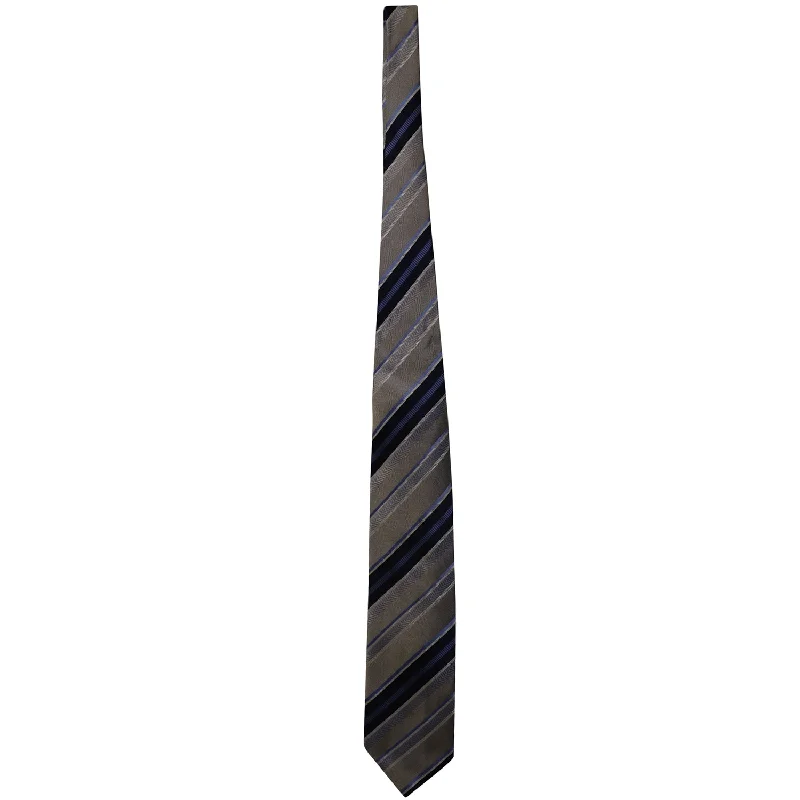 best quality men's neckties-Balmain Striped Necktie in Multicolor Silk