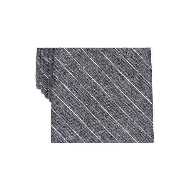 luxury office neckties-Bar Iii Men's Vernon Stripe Tie Gray Size Regular