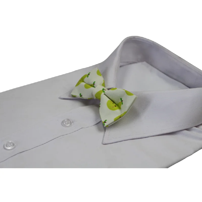 men's formal occasion neckties-Boys Pear Fruit Patterned Bow Tie