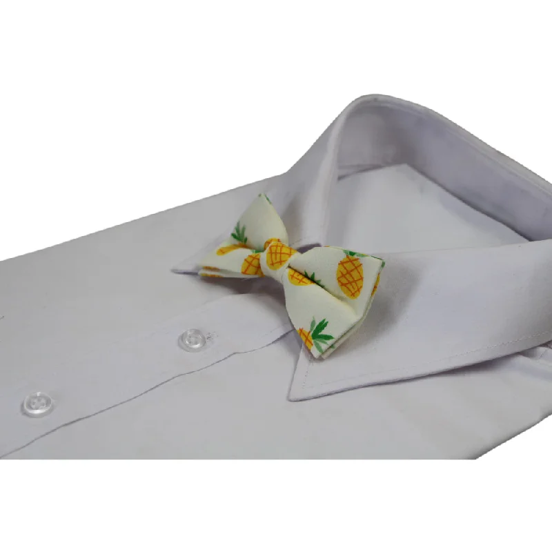 silk ties for the office-Boys Pineapple Fruit Patterned Bow Tie