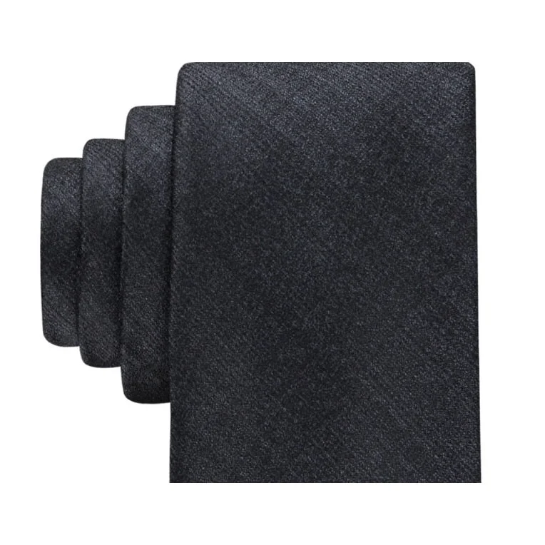 elegant business neckties-Calvin Klein Men's Canvas Solid Tie Black Size Regular