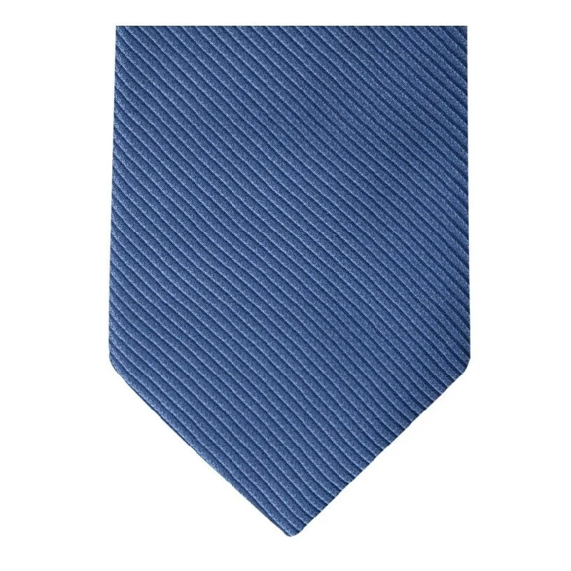 soft business ties-Calvin Klein Men's Shiny Mini Stripe Solid Tie Blue Size Regular