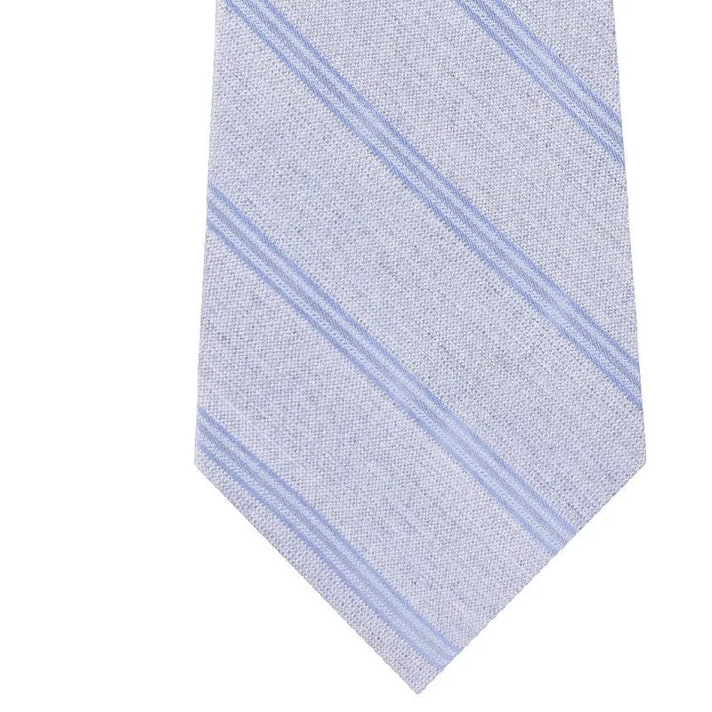 best necktie colors for interviews-Calvin Klein Men's Stripe Slim Tie Navy Size Regular