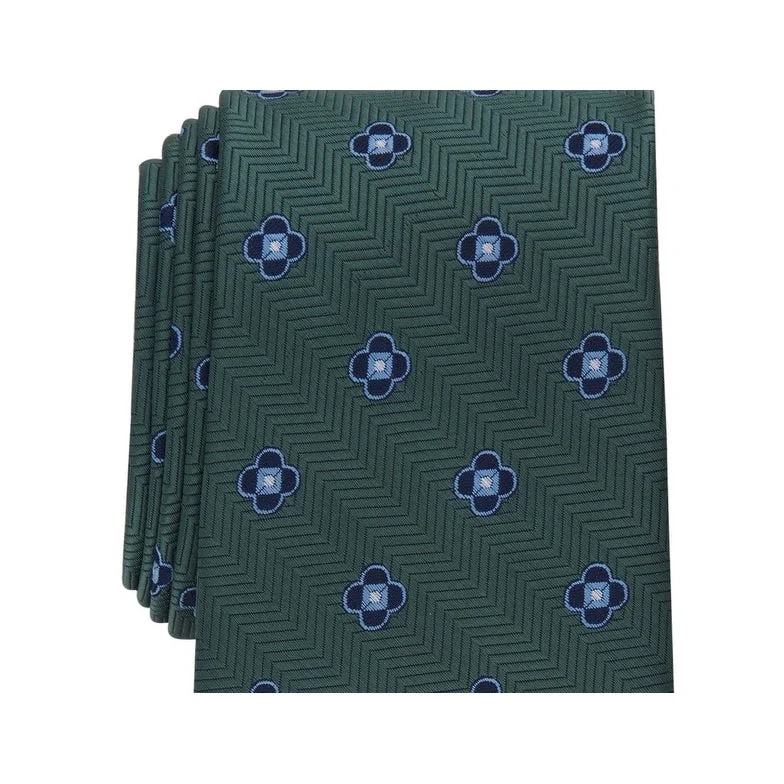 bold color neckties-Club Room Men's Berdie Neat Tie Green Size Regular