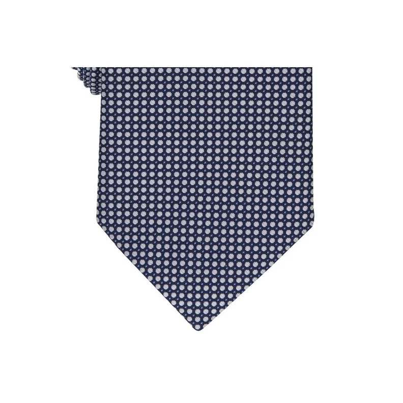 affordable necktie brands-Club Room Men's Carlton Dot Tie Blue Size Regular