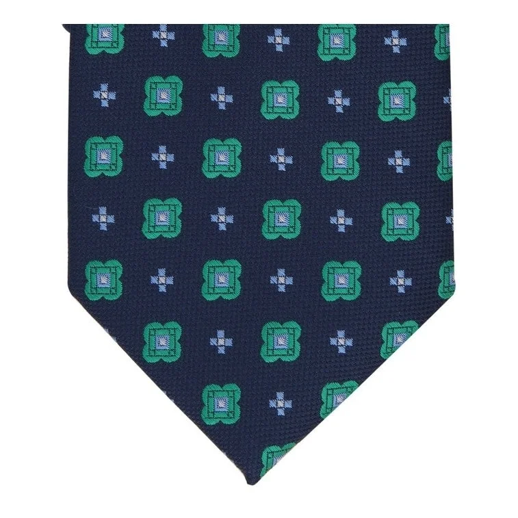 stylish necktie sets-Club Room Men's Classic Geo Neat Tie Green Size Regular