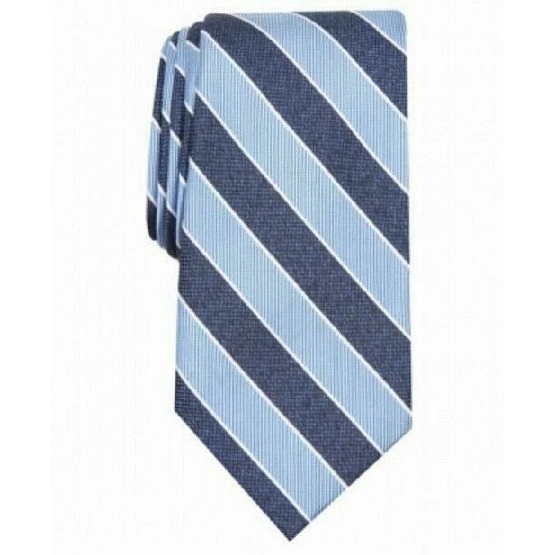 modern men's ties-Club Room Men's Men's Trumbull Stripe Tie Blue One Size