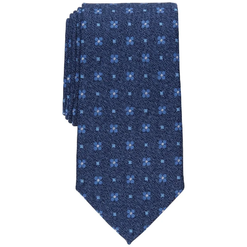 silk ties with intricate patterns-Club Room Men's Ridgeway Tie Blue Size Regular