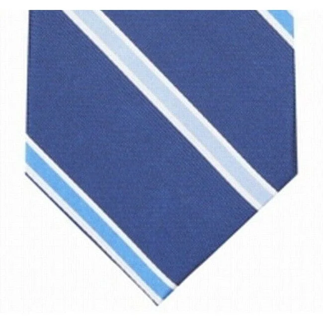 best silk ties for weddings-Club Room Men's Stripe Tie Blue Size Regular