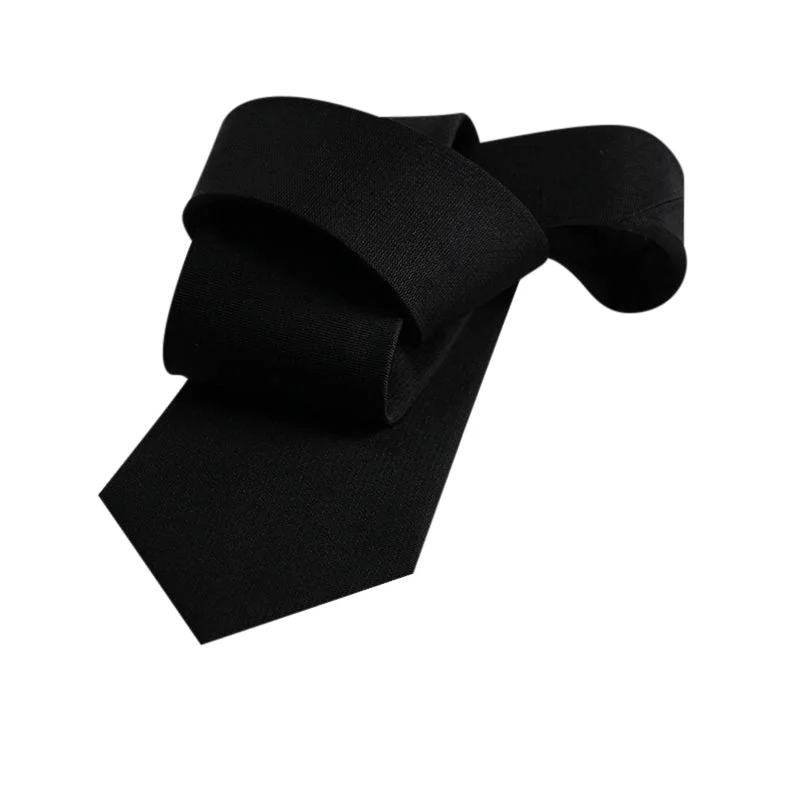 skinny formal ties-Colebrook Black Silk Tie