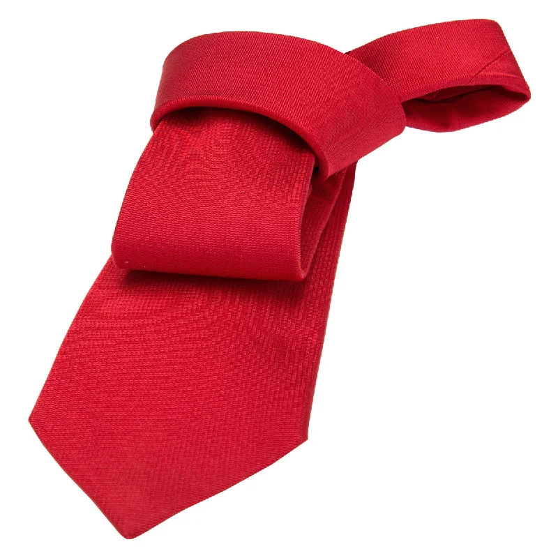 men's professional silk ties-Darien Red Silk Tie