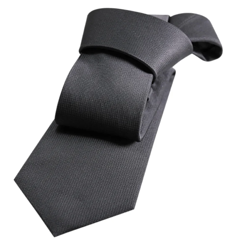 fashionable necktie designs-Deerfield Grey Silk Tie