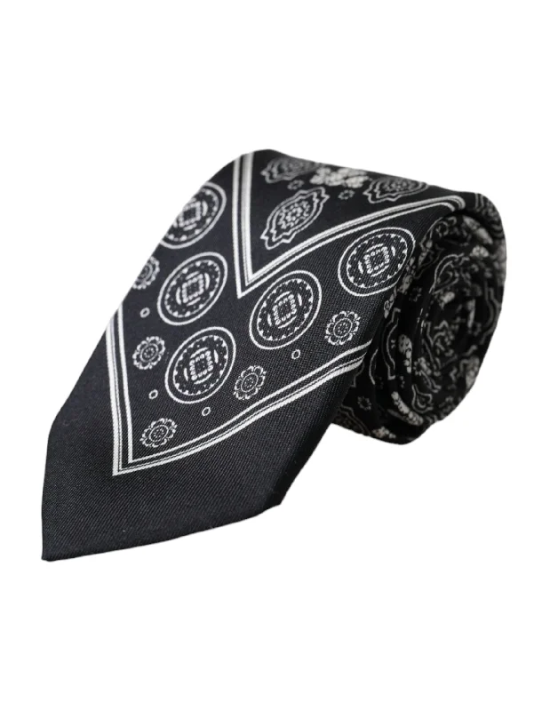 solid color neckties-Dolce & Gabbana  100%Silk Adjustable Men's Tie