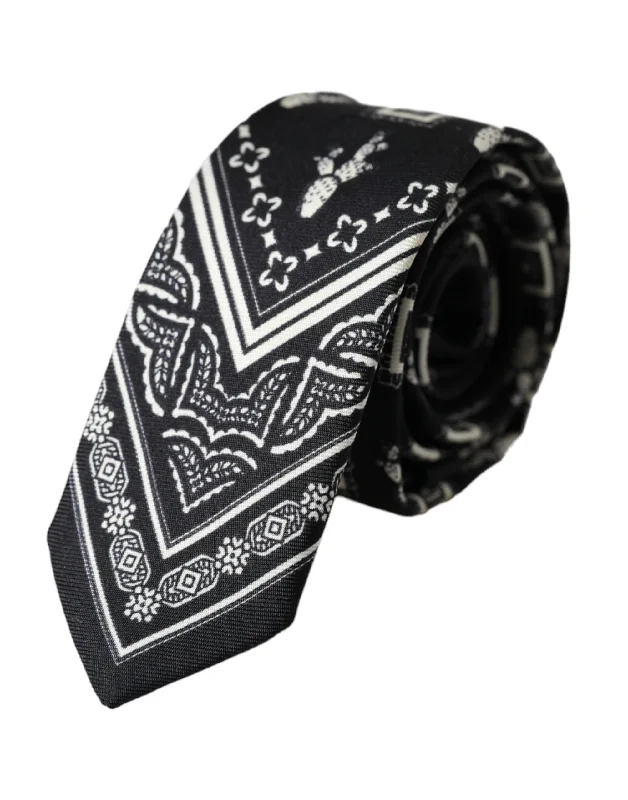 elegant men's bow ties-Dolce & Gabbana  100%Silk Adjustable Men's Tie