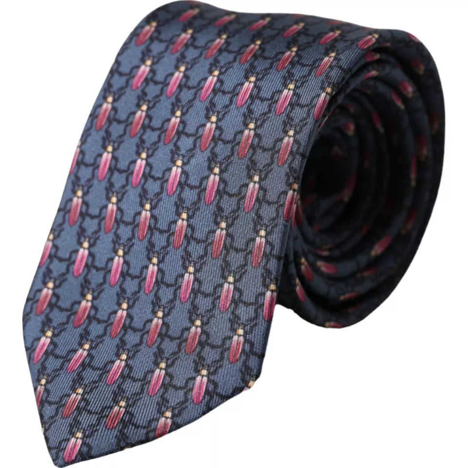 business event neckties-Dolce & Gabbana  Bug Print Silk Adjustable Men Men's Tie