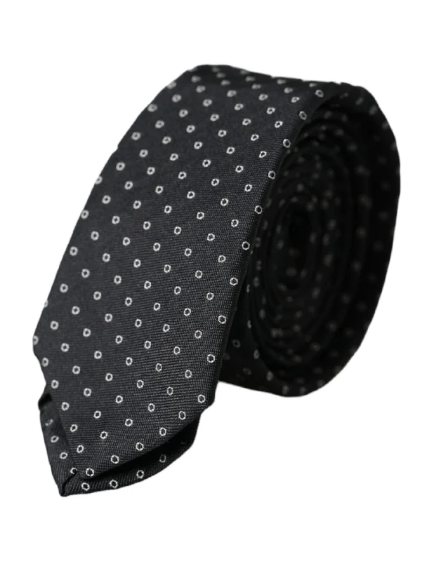 silk ties for business meetings-Dolce & Gabbana  Circle Fantasy Adjustable NeckMen's Men Men's Tie