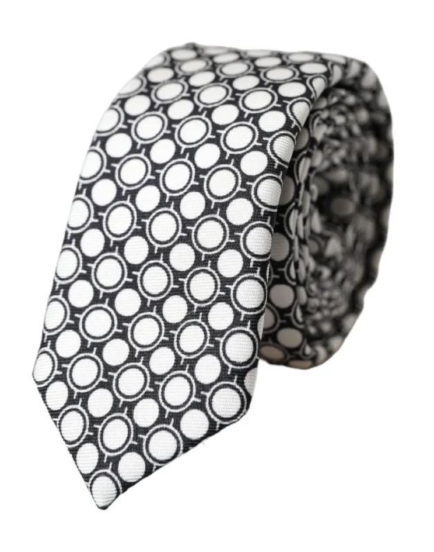 colorful business ties-Dolce & Gabbana  Circles 100% Silk Adjustable Men's Tie