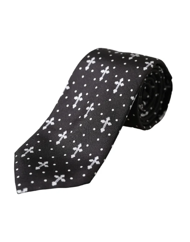 summer necktie collections-Dolce & Gabbana   Cross Silk Adjustable Men's Tie