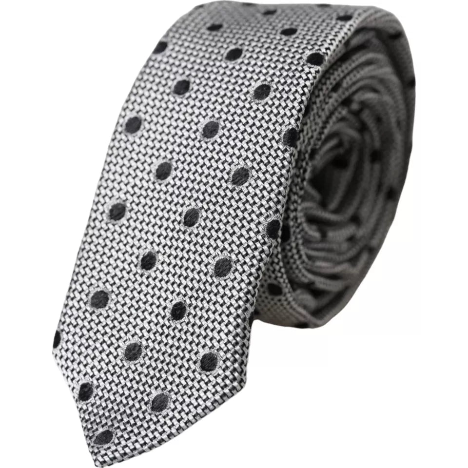 trendy ties for office wear-Dolce & Gabbana   Dot Fantasy Silk Adjustable Men Men's Tie