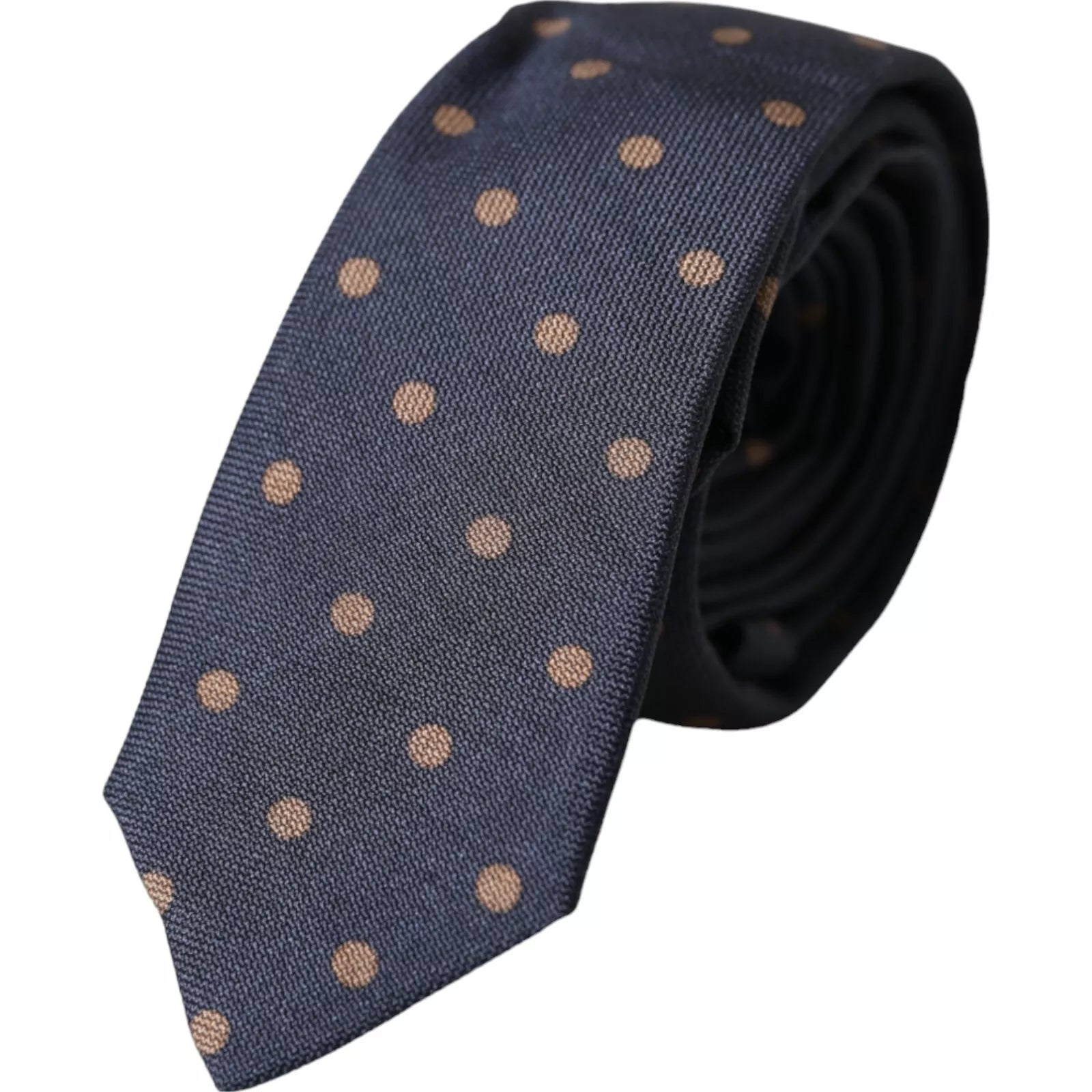 fun color neckties-Dolce & Gabbana  Dotted Fantasy Silk Adjustable Men Men's Tie