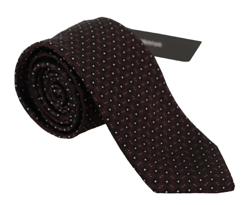 classic silk wedding ties-Dolce & Gabbana Elegant Geometric Silk Bow Men's Tie