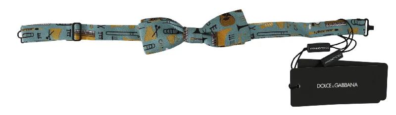 vibrant wedding neckties-Dolce & Gabbana Elegant Mint  Jazz Club Silk Bow Men's Tie