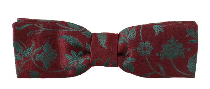 slim fit neckties-Dolce & Gabbana Elegant  Patterned Bow Men's Tie