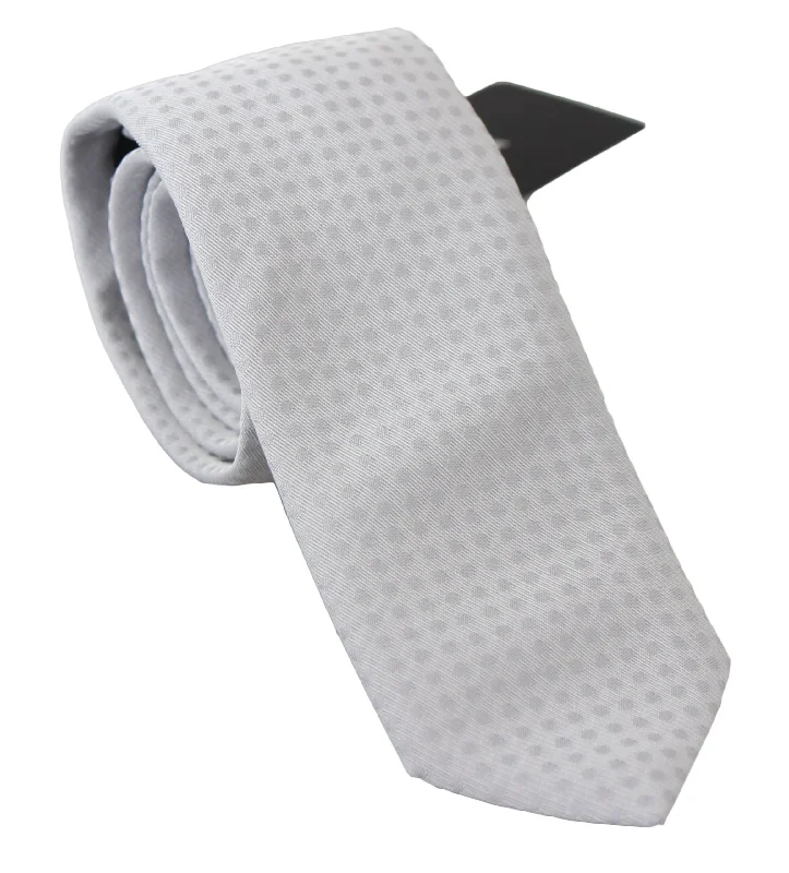 solid color ties for business-Dolce & Gabbana Elegant  Patterned Silk Blend Neck Men's Tie